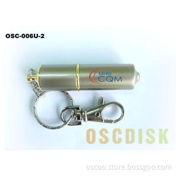 Lipstick style USB flash drive with Round Metal body
